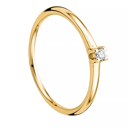 BELORO Solitaire Diamond Ring 9Kt Yellow Gold Bague diamant