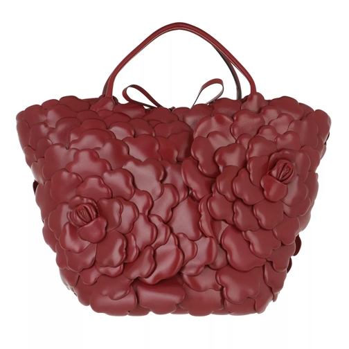 Valentino Garavani Rose Tote Bag Leather Rymlig shoppingväska