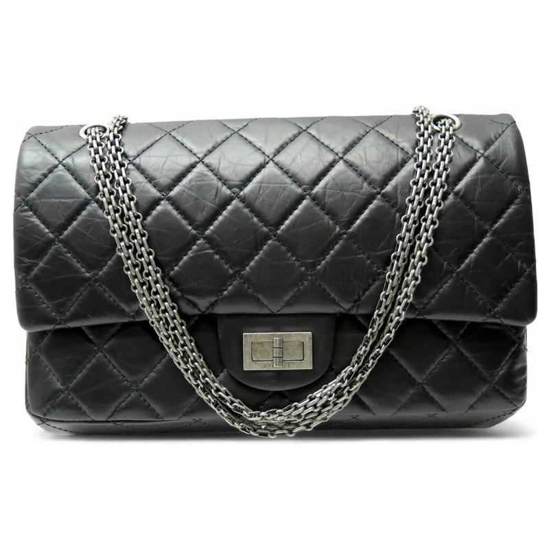 Chanel Sac à bandoulière NEUE CHANEL 2.55 GRAND JUMBO A37590 SCHWARZE LEDER schwarz