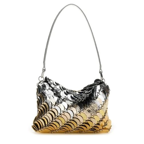 Paco Rabanne Schultertasche Structured Leather Bag With Metallic Accents Multicolor