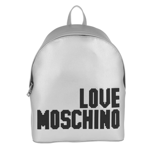 Love Moschino Soft Logo Backpack Argento Rucksack
