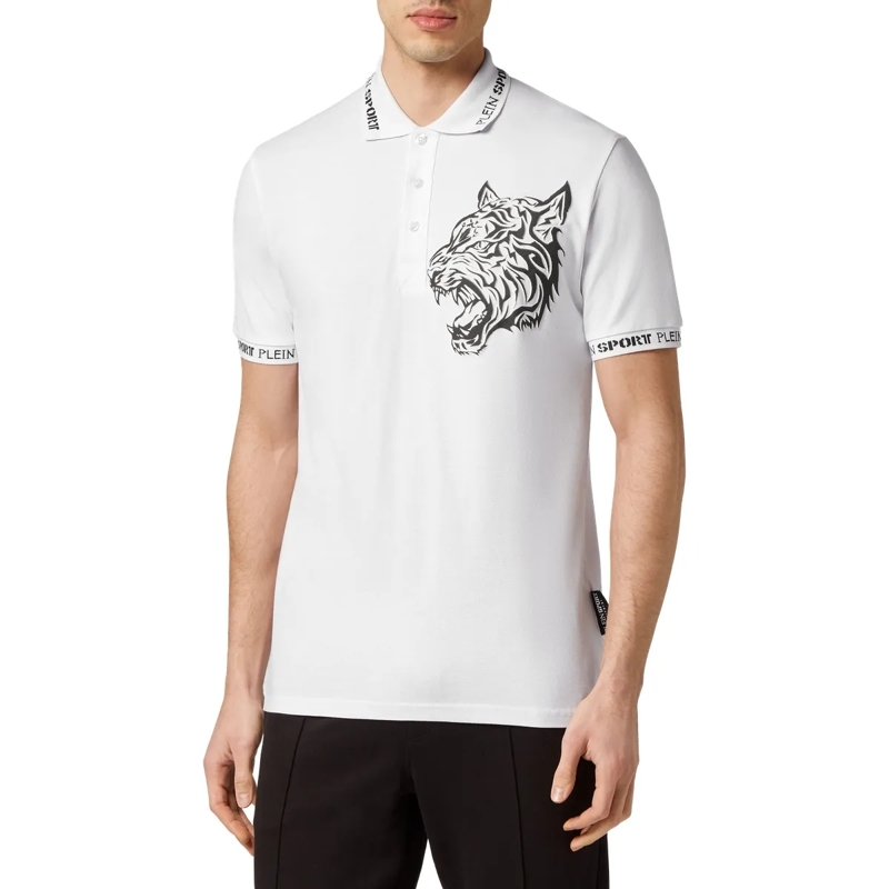 Plein Sport Top Poloshirt Tiger weiss(Image 3)