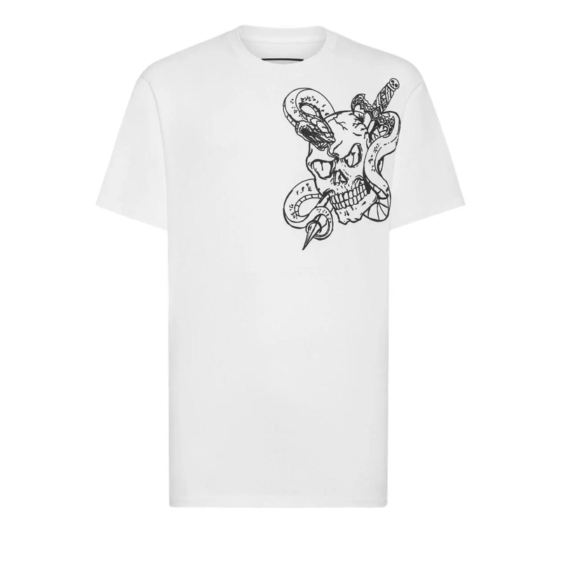 Philipp Plein T-Shirt T-Shirt Snake weiss