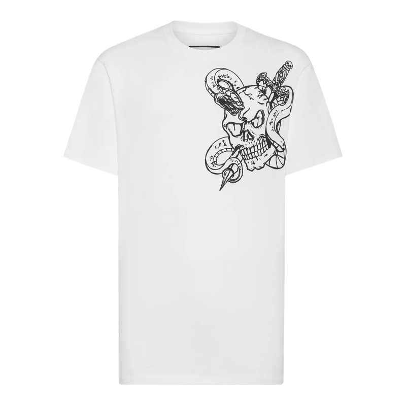 Philipp Plein T-Shirt T-Shirt Snake weiss