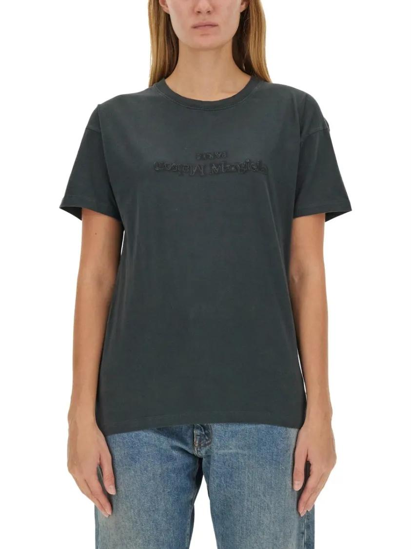 Thumbnail - Maison Margiela - T-Shirt With Logo - Größe M - schwarz