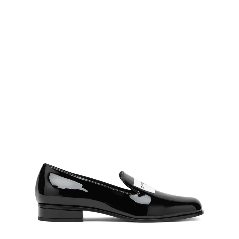 Givenchy Balletschoenen Polished Black Calf Leather Loafers Black