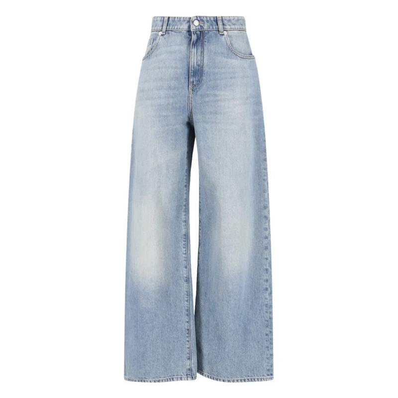Alexander McQueen Jeans Wide-Leg Jeans – Light Blue Blue