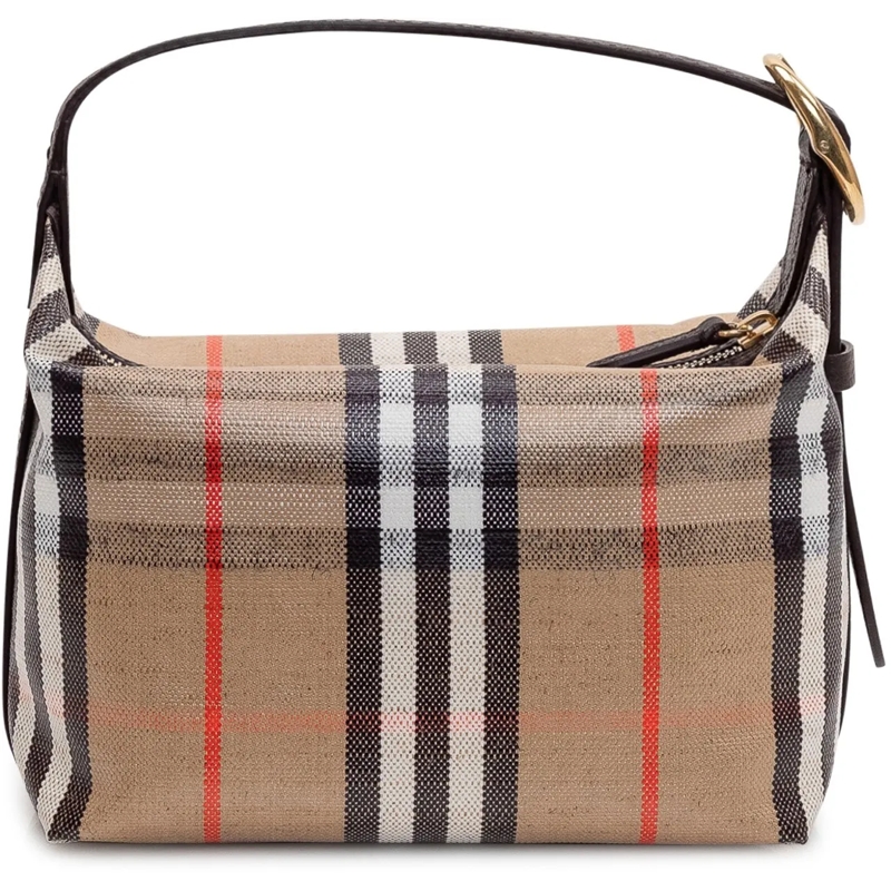 Burberry Tote Borsa Highlands in Tessuto e Pelle beige(Image 3)