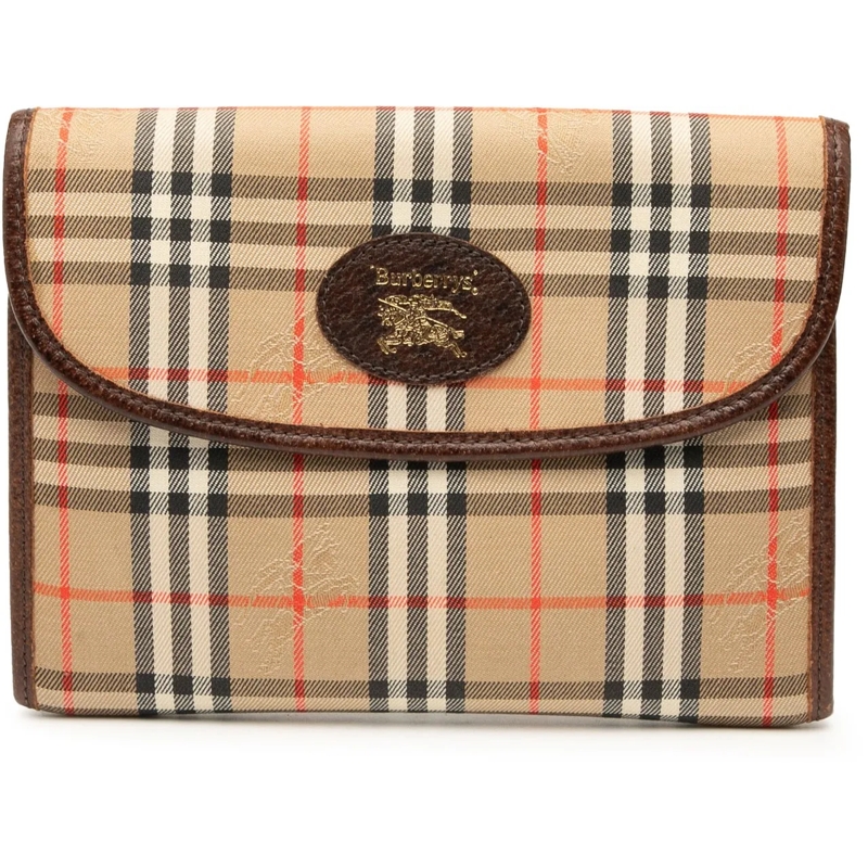 Burberry Nécessaire Haymarket Check Canvas Pouch braun