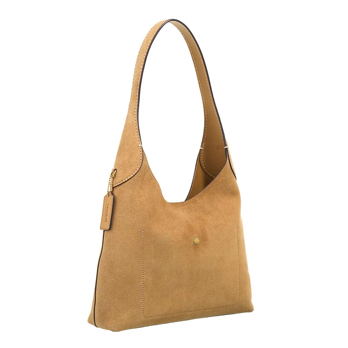 Coach Hobo bags Suede Bk Sb 28;Brass Sand in bruin