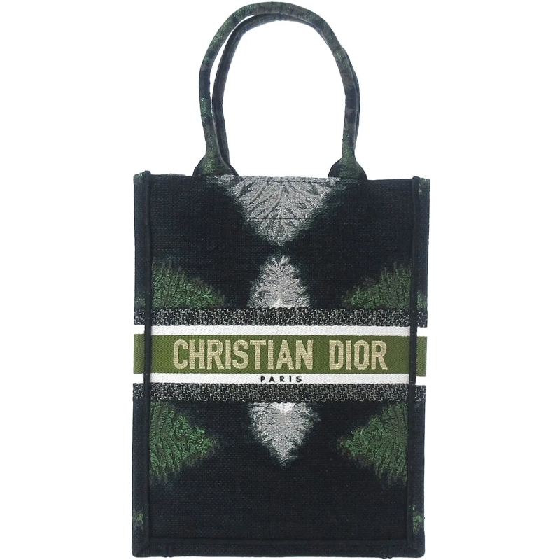 Christian Dior Shopper Tie Dye Vertical Book Tote grün