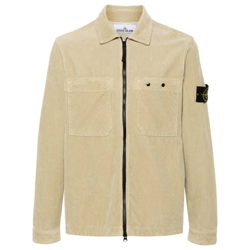 Stone Island Compass-Badge Corduroy Khaki Jacket Neutrals Övergångsjacka