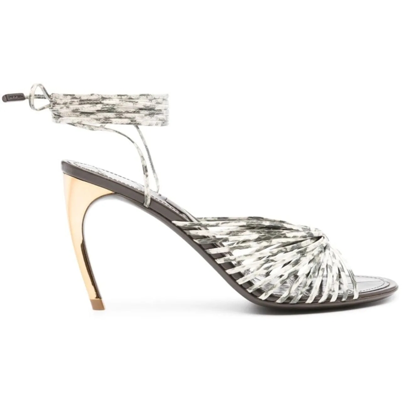 Salvatore Ferragamo Sandales Sandals Whitegreybrown mehrfarbig