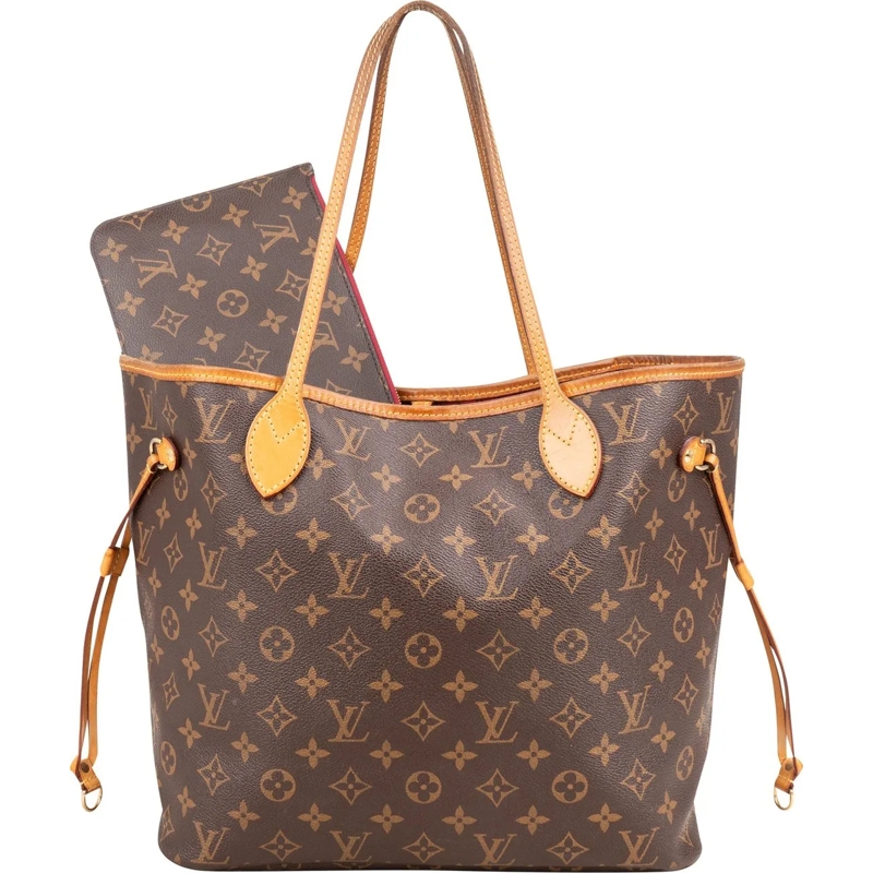Louis Vuitton Tote Louis Vuitton Canvas Monogram Neverfull MM Shopper braun