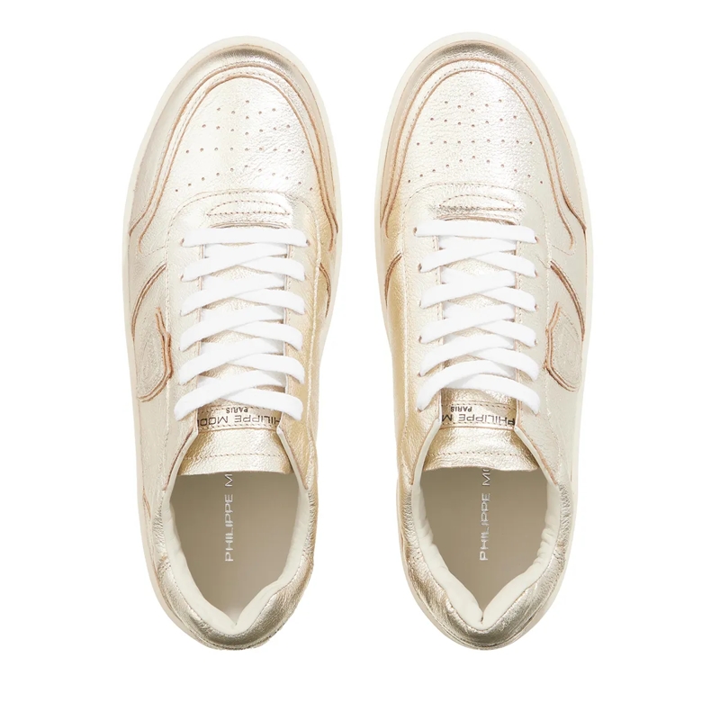 Philippe Model Low-Top-Sneaker Nice Low Woman Metal_Or(Image 4)