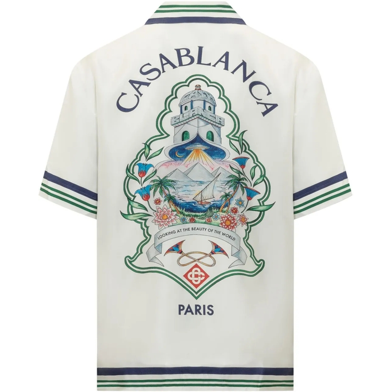 Casablanca Legeres Oberteil Camicia con Colletto Aperto weiß(Image 2)