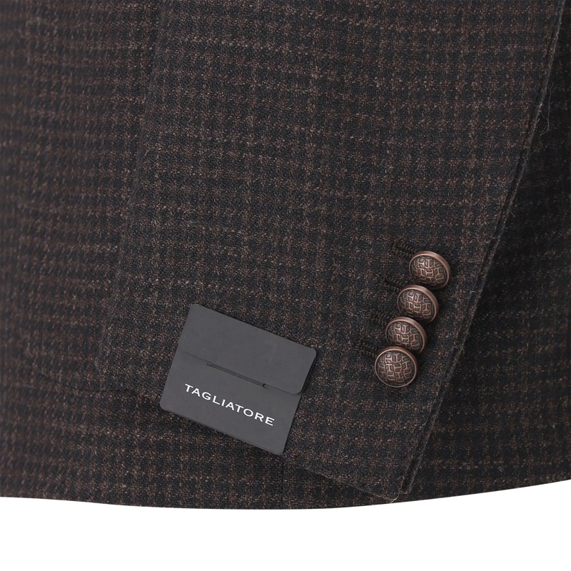 Tagliatore Veste de costume Sakko aus Woll-Seiden-Mix beige(Image 5)
