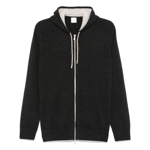 Eleventy Hoodie Cashmere Cardigan Grey