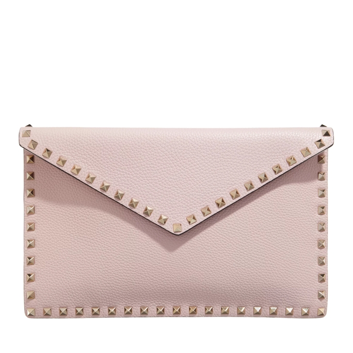 Valentino Garavani Rockstud Envelope Clutch Rose Quartz Clutch