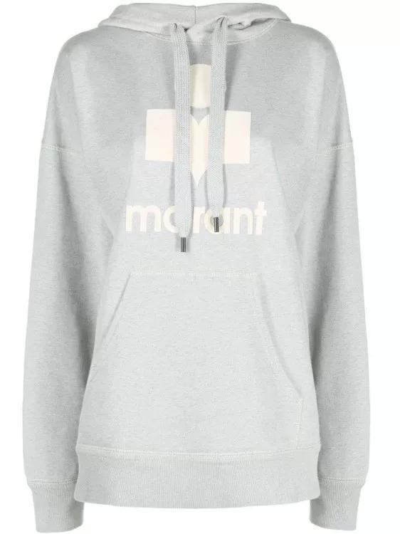 Etoile Isabel Marant - Mansel Logo-Print Sweatshirt - Größe 34 - gray