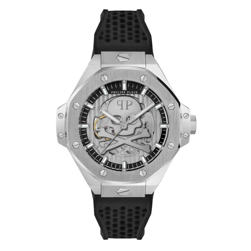 Philipp Plein Quarzuhr Quarz-Analoguhr Plein $Keleton Royal silber
