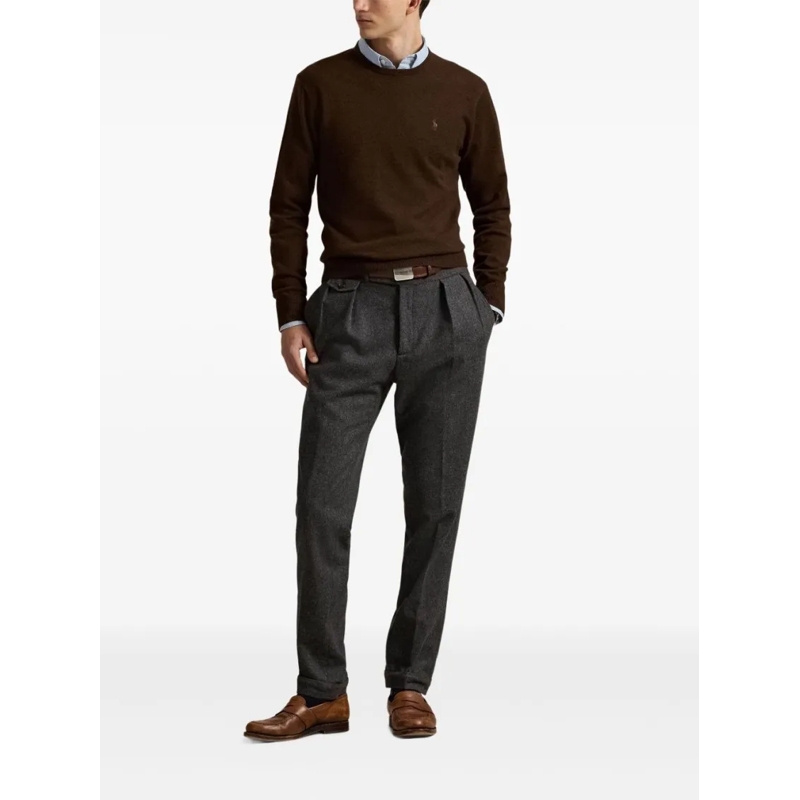 Polo Ralph Lauren Pullover Classic Wool Sweater With Crew Neckline Black