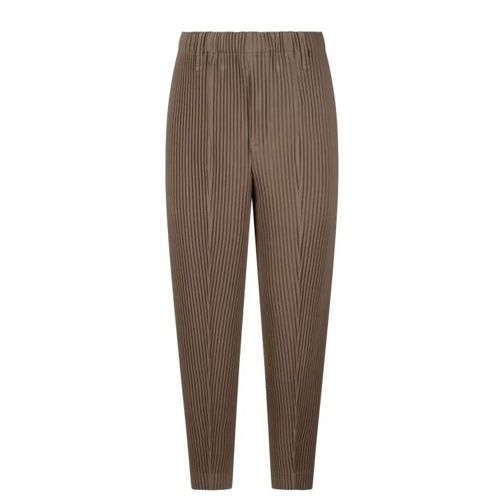 ISSEY MIYAKE PLEATS PLEASE Compleat Trousers Brown 