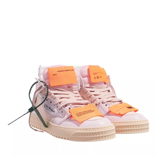 Off-White 3.0 Off Court Leather    Pink Pink High-Top Sneaker