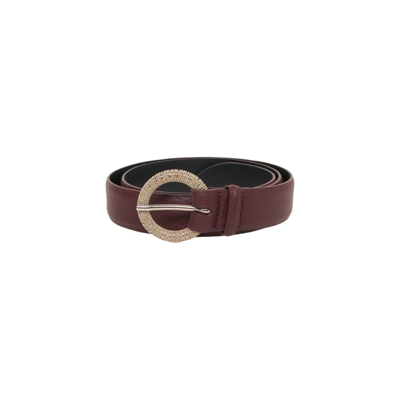 Orciani Gürtel Burgundy Grained Leather Belt Grey