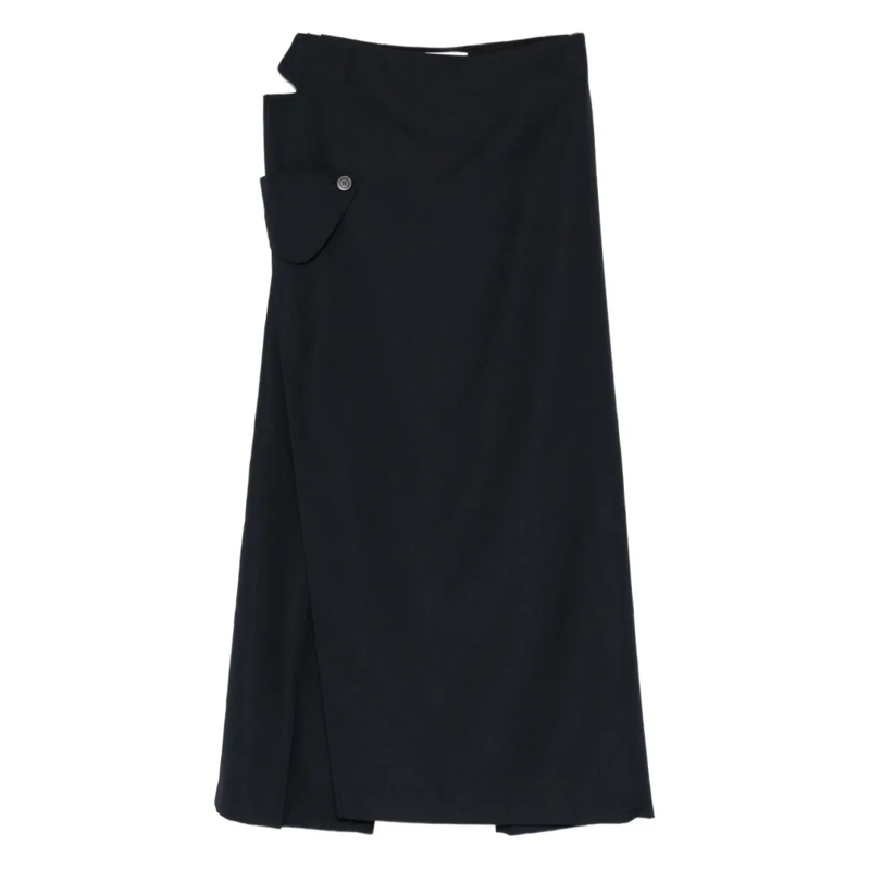 Jean Paul Gaultier Minirok Wrap Design Maxi Skirt Black