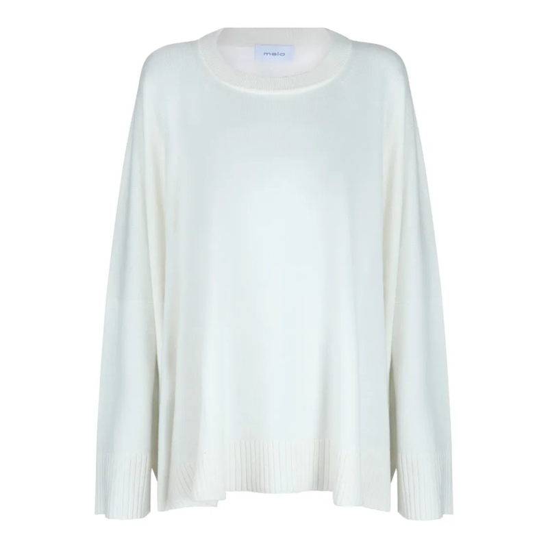 Malo Trui White Cashmere Knitwear White