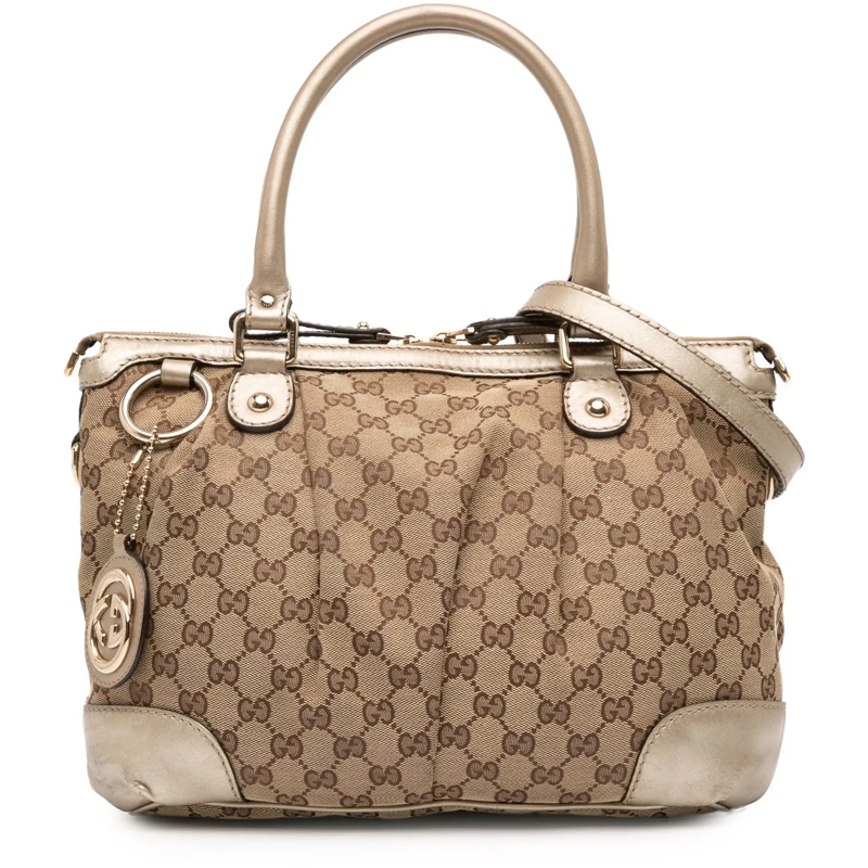 Gucci Sac à bandoulière GG Canvas Sukey Satchel braun