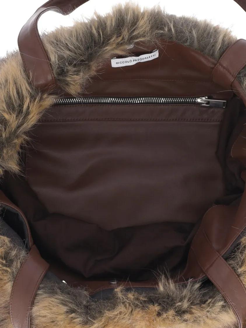 Thumbnail - Niccolò Pasqualetti Shopper & Totes - Faux Fur Tote Bag – Brown - Gr. unisize - in Braun - für Damen