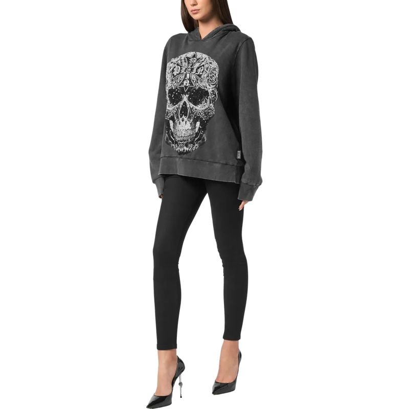 Philipp Plein Top Kapuzen-Sweatshirt Skull schwarz(Image 4)
