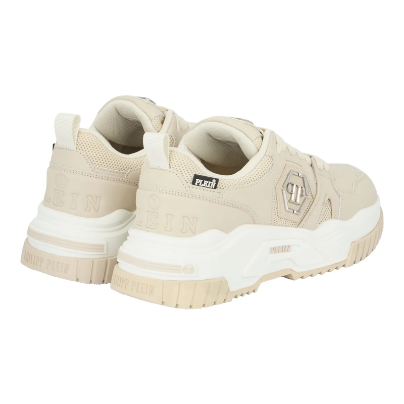 Philipp Plein Low-Top-Sneaker Lo-Top Turnschuhe Hexagon beige(Image 3)