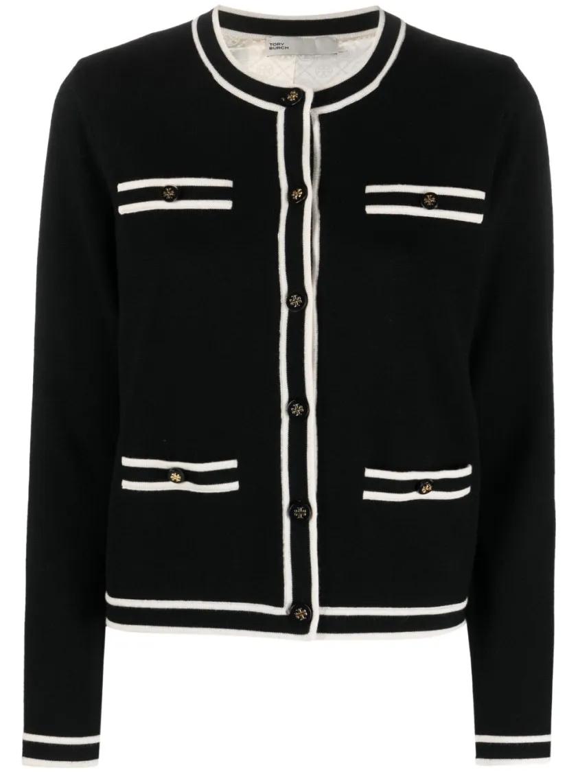 Tory Burch - Kendra Cardigan - Größe XS - schwarz