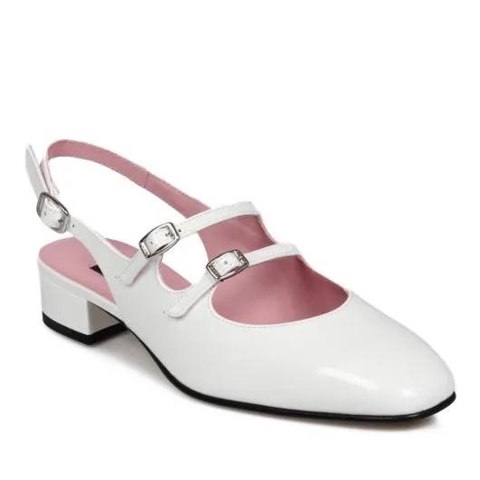 Carel Paris Pumps & High Heels - Peche Slingback Mary Jane Pumps - Gr. 38,5 (EU) - in Weiß - für Damen