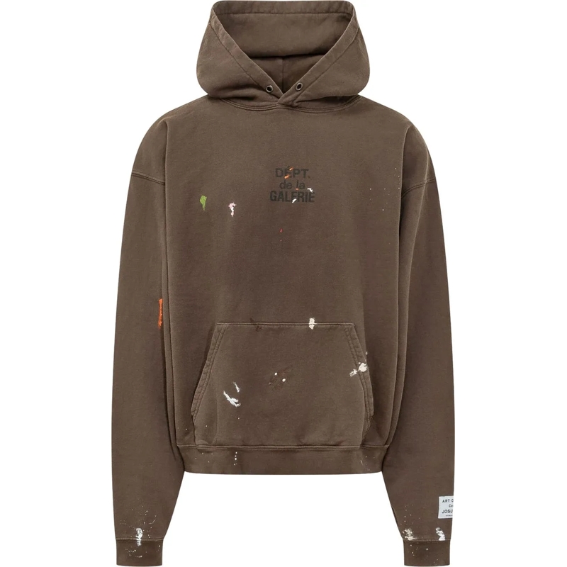 Gallery Dept.  Felpa Hoodie con Cappuccio e Tasca Frontale braun