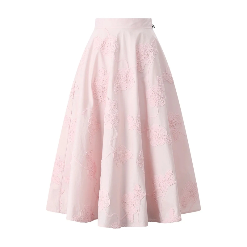 Rotate Midirok Flower Maxi Skirt Pink(Image 2)