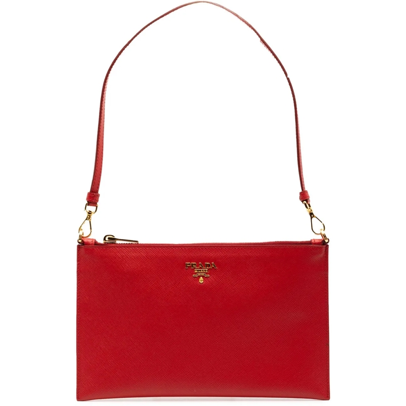 Prada Schultertasche Saffiano Shoulder Bag rot