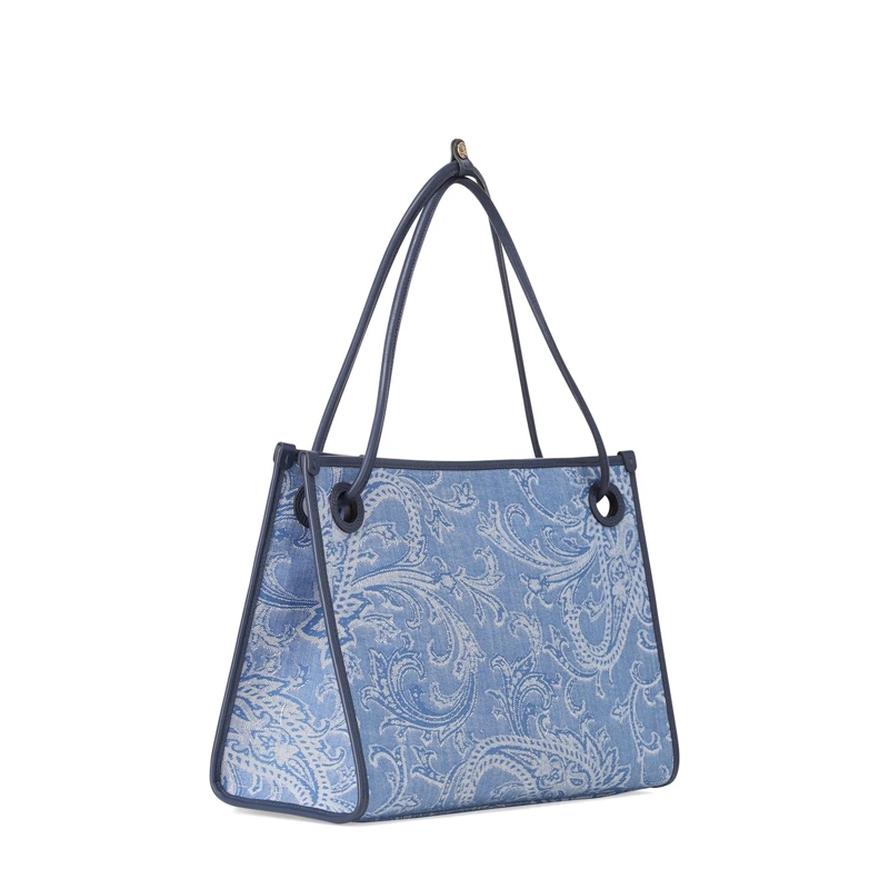 Etro Crossbodytas Shopper Eyes mit Jacquardmuster blau(Image 3)