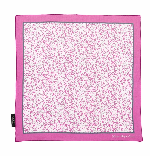 Lauren Ralph Lauren Adriana22X22 Square Scarf Deco Bright Pink Foulard