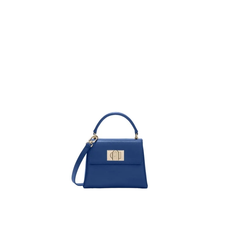 Furla Schultertasche 1927 Mini Leather Top Handle, Indigo Blue