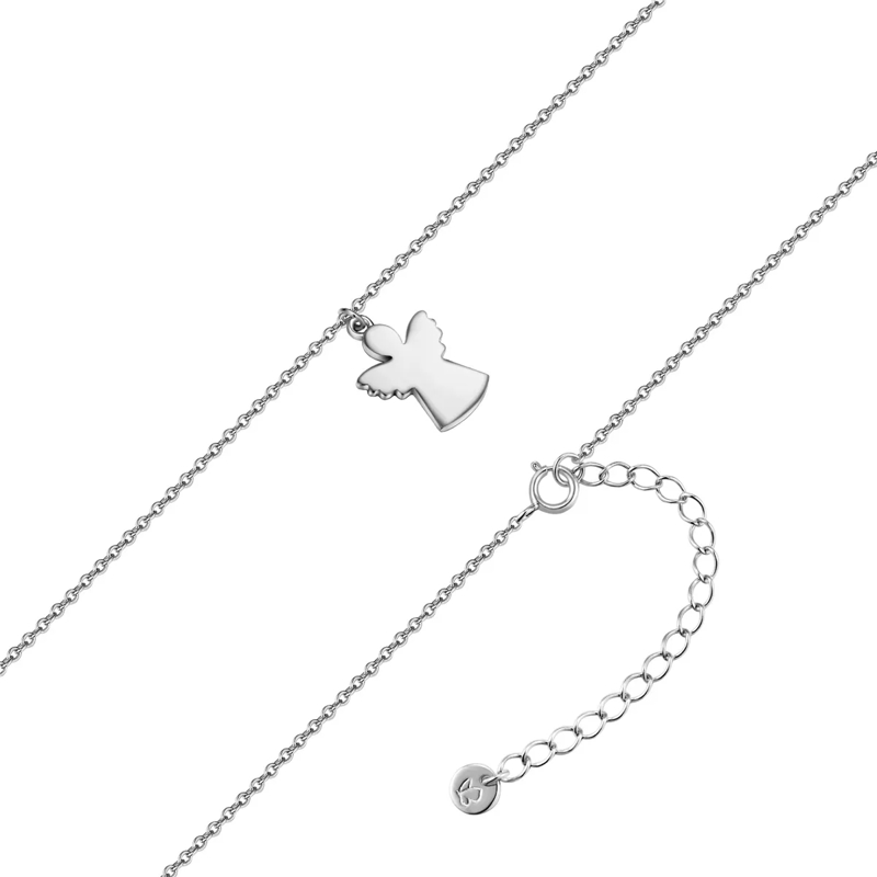 Glanzstücke München Mittellange Halskette Sterling Silber Halskette Engel silber(Image 3)