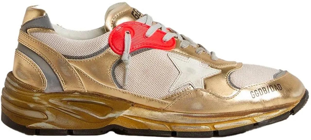 Golden Goose Low-Top Sneaker - Dames Running Dad Sneaker Metallic - Gr. 38 (EU) - in Grün - für Damen