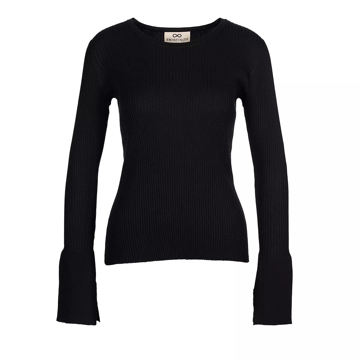 Sminfinity - SILKY RIB CREW JUMPER - Größe L - black