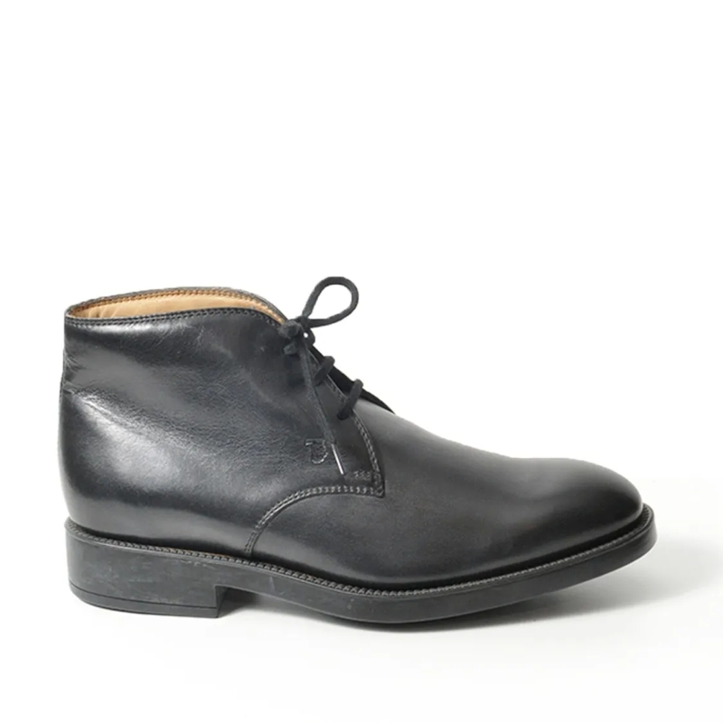 Tod's Stiefel Black Leather Ankle Boots Black