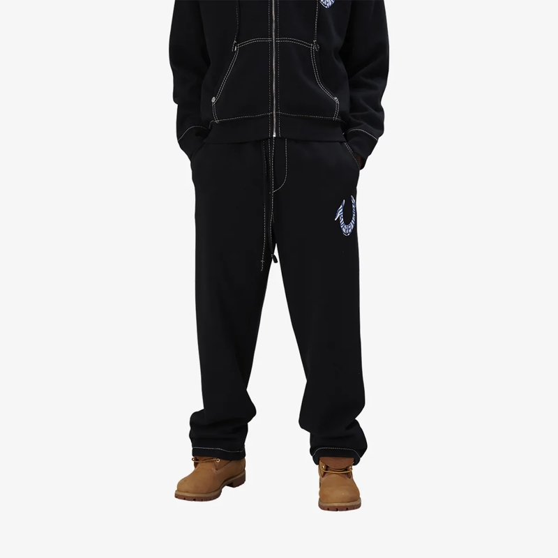 True Religion Hose Sweatpant Baggy Big T schwarz(Image 6)