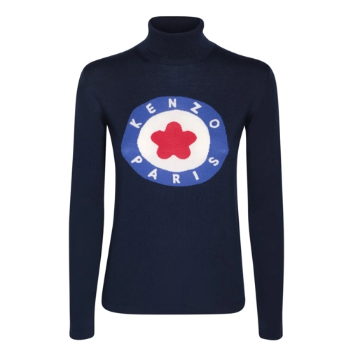 Kenzo Trui met col Finely Knitted Soft Jumper Blue