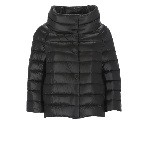 Herno Overgangsjas Black Ultralight Nylon Short Quilted Down Jacket Black